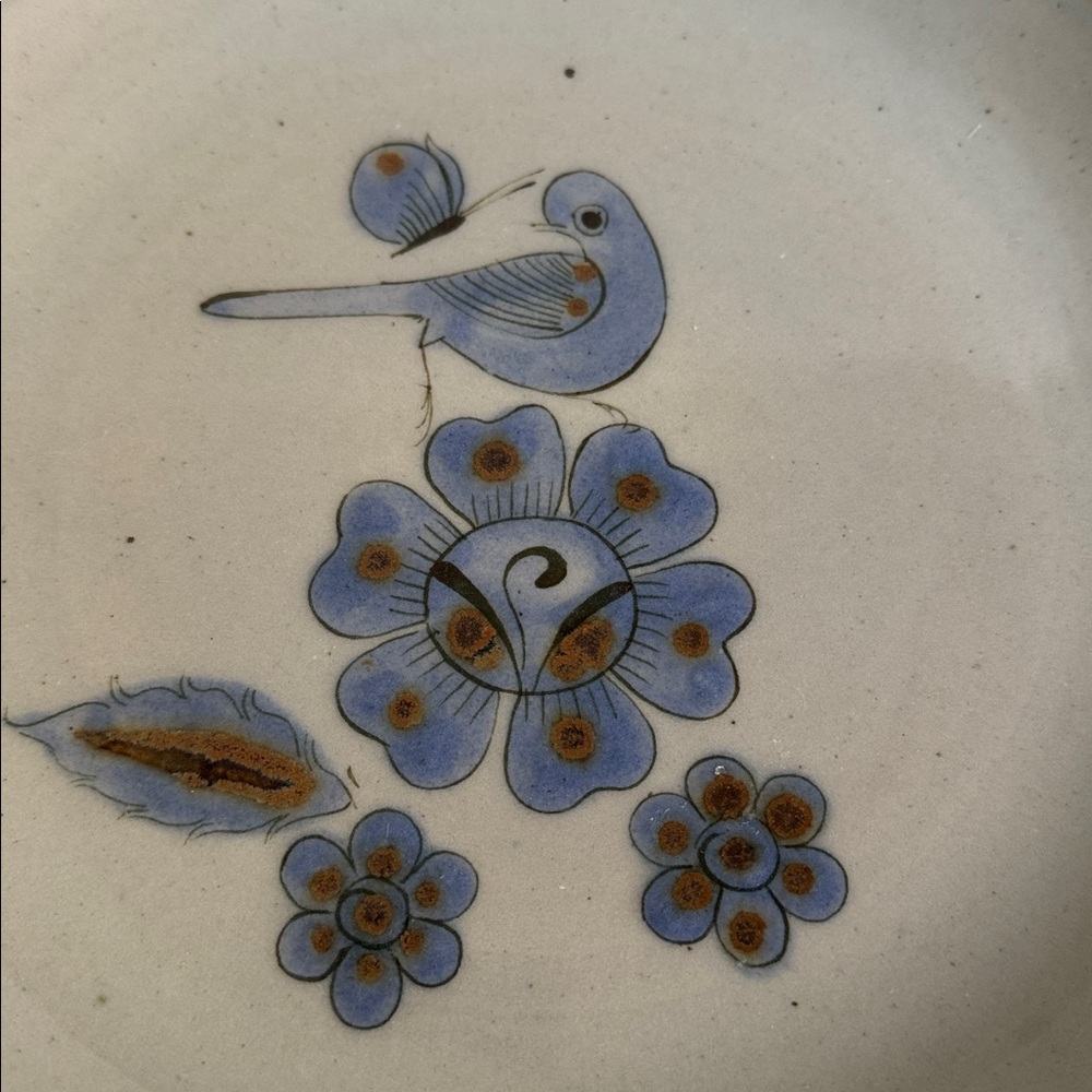 Ken Edwards Mexican TONALA POTTERY El Palomar 10” plate #1 🐈⬛ - Picture 2 of 4